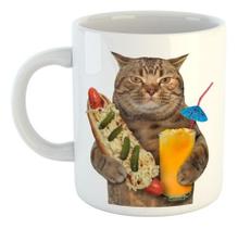 Caneca Cat With Food