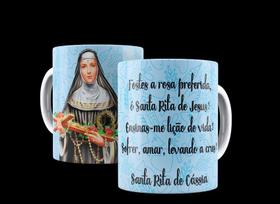 Caneca Católica Oração À Santa Rita de Cássia - Villa Caneca