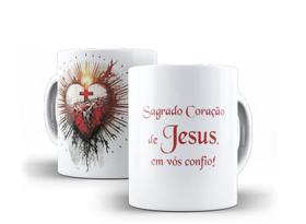 Caneca Católica Sagrado Coração de Jesus Em Vós Confio Caneca Católica Sagrado Coração de Jesus Em Vós Confio