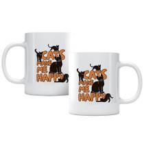 Caneca Cats Make Me Happy Studio Geek
