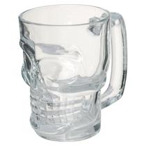 Caneca Caveira De Vidro Chopp Bebidas Festa 370 ML Com Alça Reforçada - Mimo Style