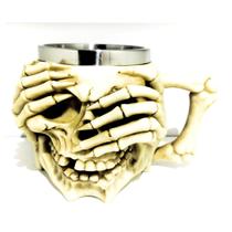Caneca Caveira Inox Cerveja Chopp Mug Skull Não Vejo Cega