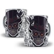 Caneca Caveira Mexicana Porcelana Personalizada Modelo 2