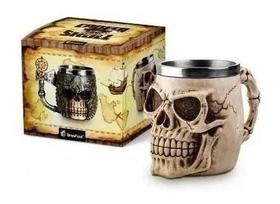 Caneca Caveira Resina Personalizada Copo Inox Chopp 450ml Caneca Caveira Resina Personalizada Copo Inox Chopp 450ml