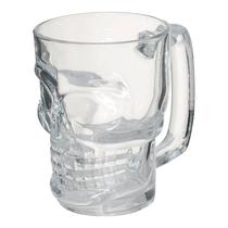 Caneca Caveira Rock Chopp Cerveja Vidro 370 Ml Grande - Mimo Style