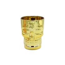 Caneca Caveira Rock Style Dourado 510 Ml