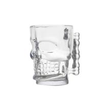Caneca Caveira Rock Style Vidro 510 Ml