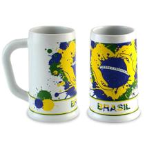 Caneca Ceraflame Brasil Branca 400ml - Cerâmica Premium