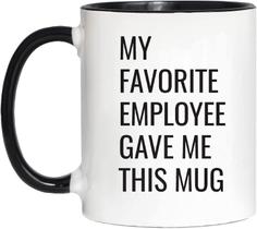 Caneca Ceramic Funny Meu funcionário favorito me deu esta caneca 350ml