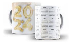 Caneca Cerâmica 2024 Ano Novo Calendário Comemoração 9629