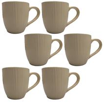 CANECA CERÂMICA 220ml STRIPES LYOR AMARELO CLARO - KIT C/6un CANECA CERÂMICA 220ml STRIPES LYOR AMARELO CLARO - KIT C/6un