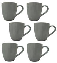 CANECA CERÂMICA 220ml STRIPES LYOR VERDE CLARO - KIT C/6un CANECA CERÂMICA 220ml STRIPES LYOR VERDE CLARO - KIT C/6un