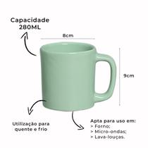 Caneca Cerâmica 280ml para Chá Café - Lindas Cores