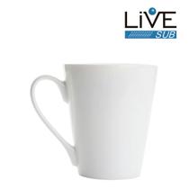 Caneca ceramica - 325 ml - conica - leite - branco