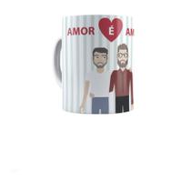 Caneca Ceramica 325Ml Amor É Amor Homens