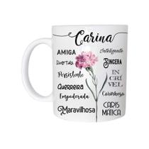 Caneca Cerâmica 325ML Com Nome Carina