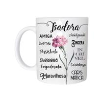 Caneca Cerâmica 325ML Com Nome Isadora