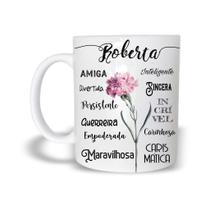 Caneca Cerâmica 325ML Com Nome Roberta