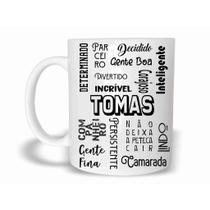 Caneca Cerâmica 325ML Com Nome Tomas