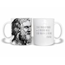 Caneca Cerâmica 325ML Filosofia Platão