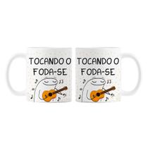 Caneca Cerâmica 325ml Flork Tocando o foda-se