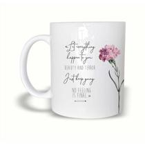 Caneca Cerâmica 325ML Frase Let Every Thing Happen To You