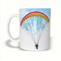 Caneca Cerâmica 325ML Paramotor Azul Aventura