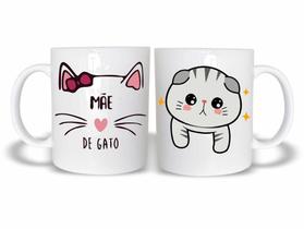 Caneca Cerâmica 325ML Pet Mãe De Gato 325 Ml