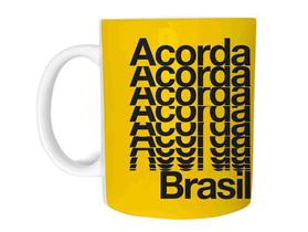 Caneca Cerâmica 325ML Política Acorda Brasil