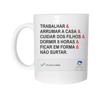 Caneca Cerâmica 325ML Trabalhar E Arrumar