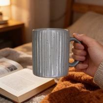 Caneca Cerâmica 330ml Canelada Fosca Café Chá Minimalista - Cores: Branco, Cinza ou Preto Caneca Cerâmica 330ml Canelada Fosca Café Chá Minimalista - Cores: Branco, Cinza ou Preto