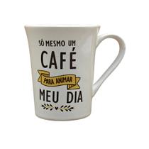 Caneca Cerâmica 330ml Casual Home Frases Sortidas Café e Chá