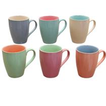 Caneca Cerâmica 330ml Casual Home Interior Colorido