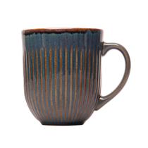 Caneca Cerâmica 380ml Texturizada Linear Café Chá Bebida Elegância Lyor Mesa Café da Manhã