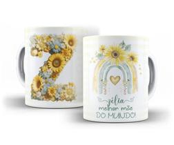Caneca Cerâmica Alfabeto Letra Z Personalizável Mãe 18255