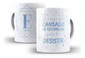 Caneca Cerâmica Alfabeto Personalizado Nome Homem Masculino