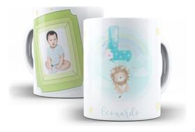 Caneca Cerâmica Aluno Nome Personalizada Bichinhos