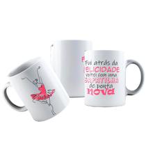 Caneca Cerâmica Balé Bailarina Felicidade Sapatilha Nova