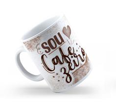 Caneca Cerâmica Branca Flork Café 325ml