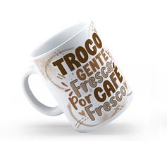 Caneca Cerâmica Branca Flork Café 325ml