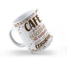Caneca Cerâmica Branca Flork Café 325ml