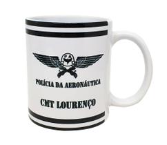 Caneca Cerâmica Branca Personalizada Polícia da Aeronáutica