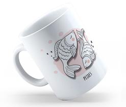 Caneca Cerâmica Branca Signos 325ml