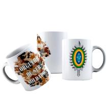 Caneca Cerâmica Brasão Exército Brasileiro Orgulho Soldado