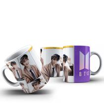 Caneca Cerâmica BTS Ot7 RM Army Personalizada Kpop Suga