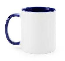 Caneca Cerâmica C Alça e Interior Azul Escuro 325ml Caneca Cerâmica C Alça e Interior Azul Escuro 325ml