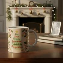 Caneca Ceramica Celebração Festa Natal E Ano Novo Decoração