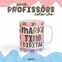 Caneca Cerâmica Color Profissão Psicologia Caneca Cerâmica Color Profissão Psicologia