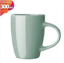 Caneca cerâmica colorida mantém temperatura café alça 300 ml