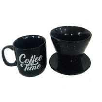 Caneca Cerâmica Com Coador Coffee Time 300Ml ZC 10024569 - Zona Criativa